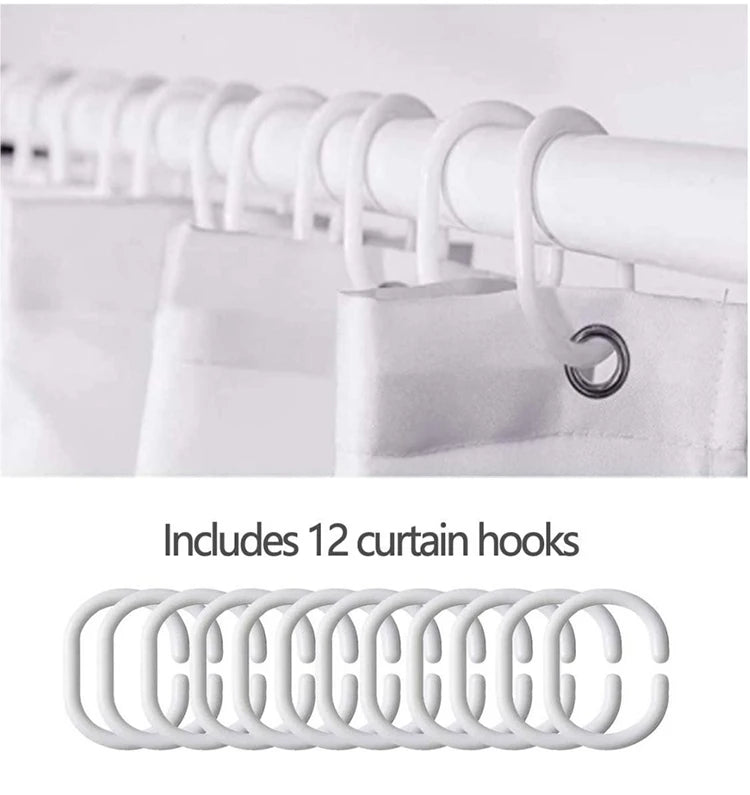 Fabric Shower Curtain, Starfish, Seashells, Coral, Ocean Waves