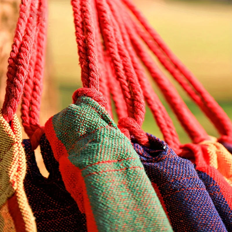 Outdoor Colorful Hammock - Anti-Flip Design, Tree-Friendly Straps