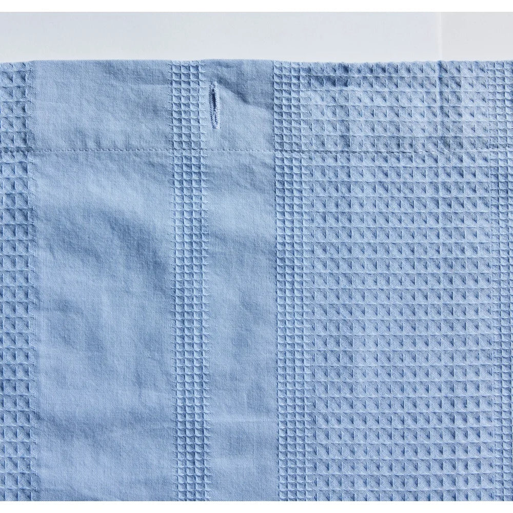 Cotton Waffle Shower Curtain, 72x72, Reinforced Buttonholes, Washable