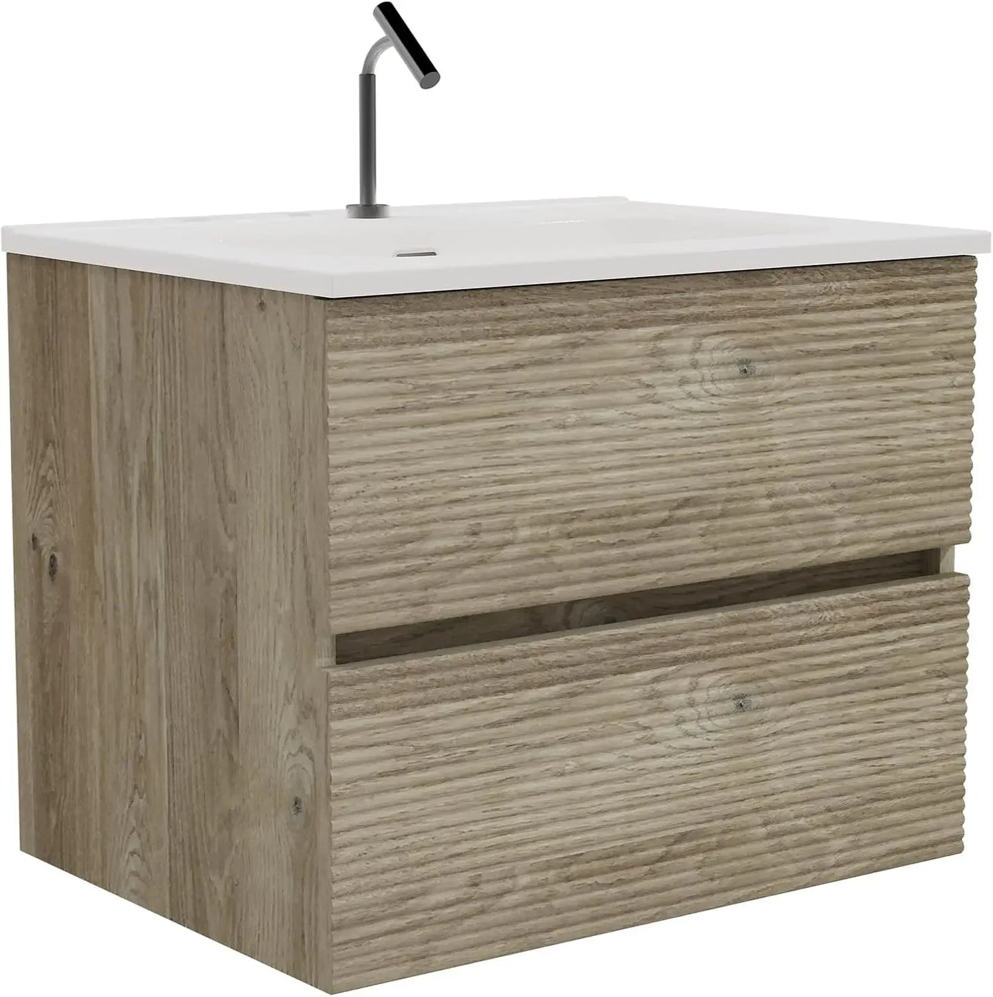 Wall-Mounted Ceramic Sink Vanity Combo