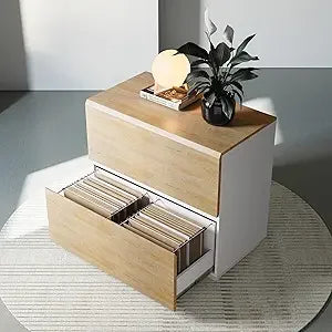 2 Drawer Wood Lateral File Cabinet, 31w x 28h, Anti-tilt Mechanism