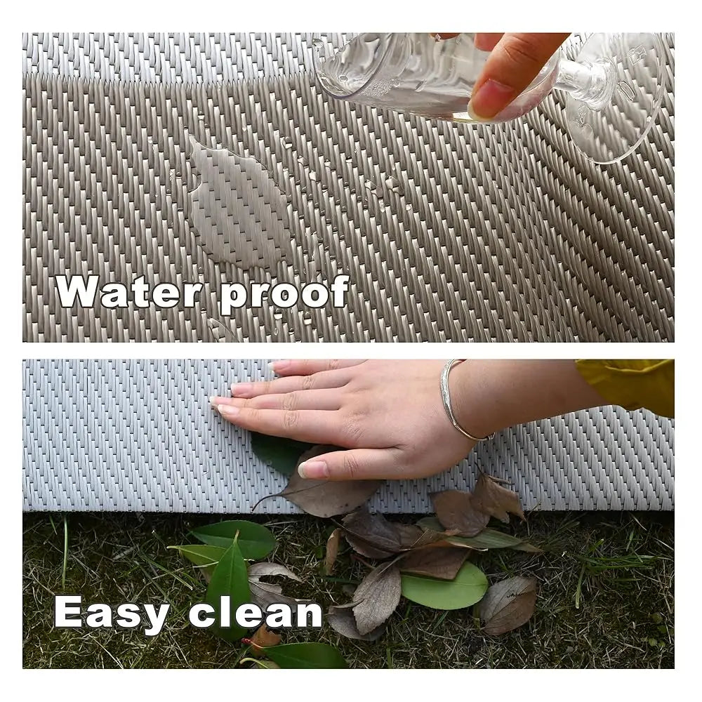8X10 Waterproof Rug, Plastic Straw Mats Reversible