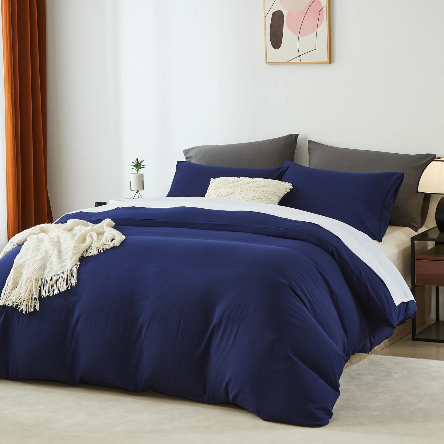 Boho Duvet Cover for All Seasons, Twin, Full, Queen, King