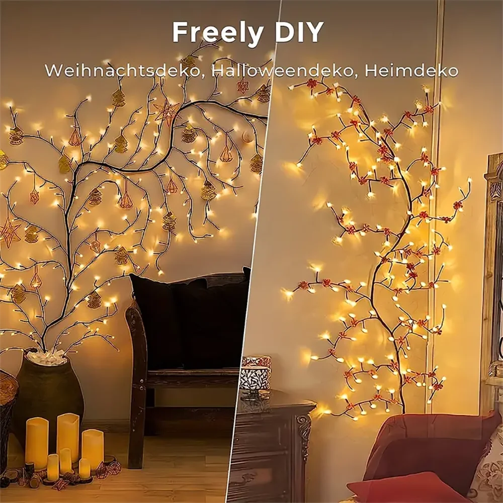 Outdoor Lighting Solar Tree and Vine Lamp
