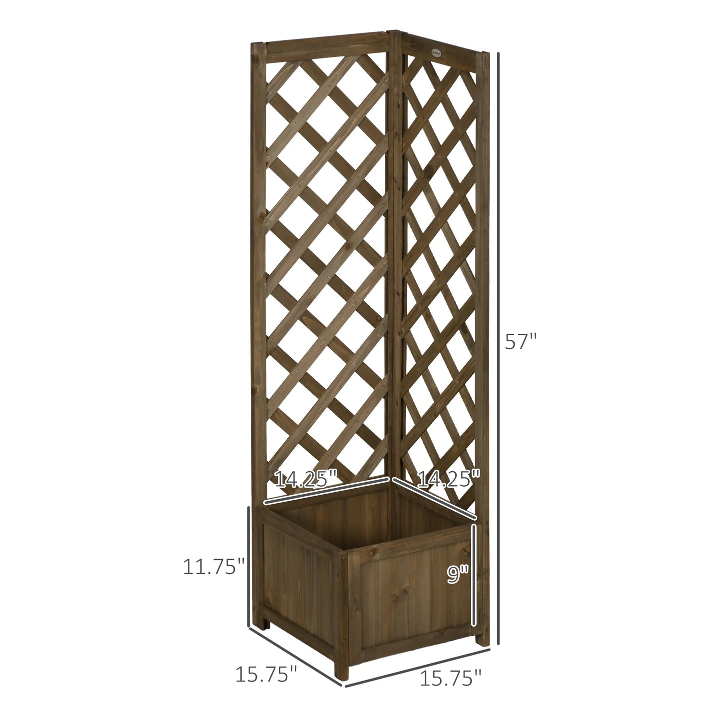 Wooden Raised Garden Bed with Trellis..