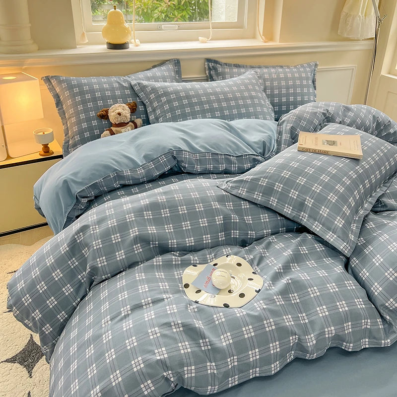 3pcs Simple, soft and breathable duvet cove