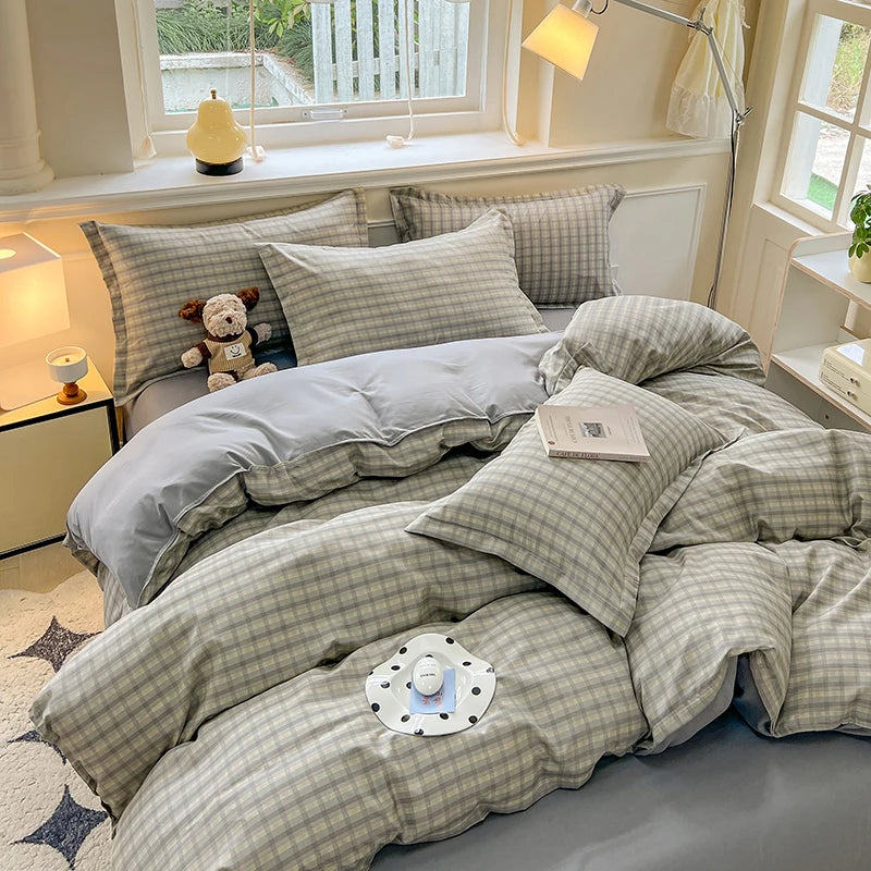 3pcs Simple, soft and breathable duvet cove