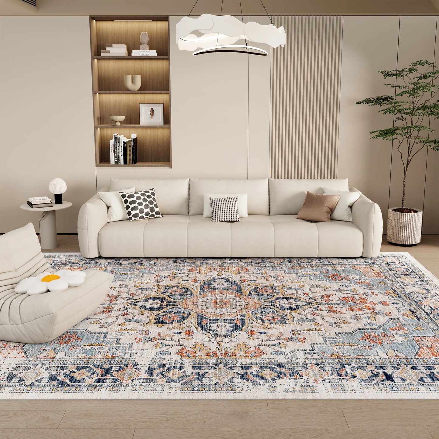 Orhopui vintage boho design, washable, non-slip rugs