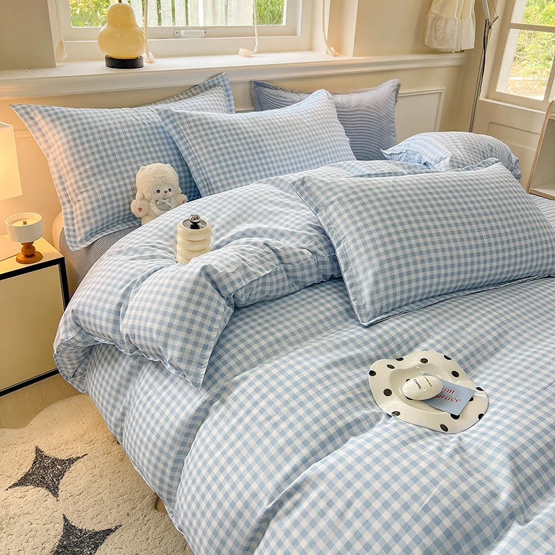 3pcs Simple, soft and breathable duvet cove