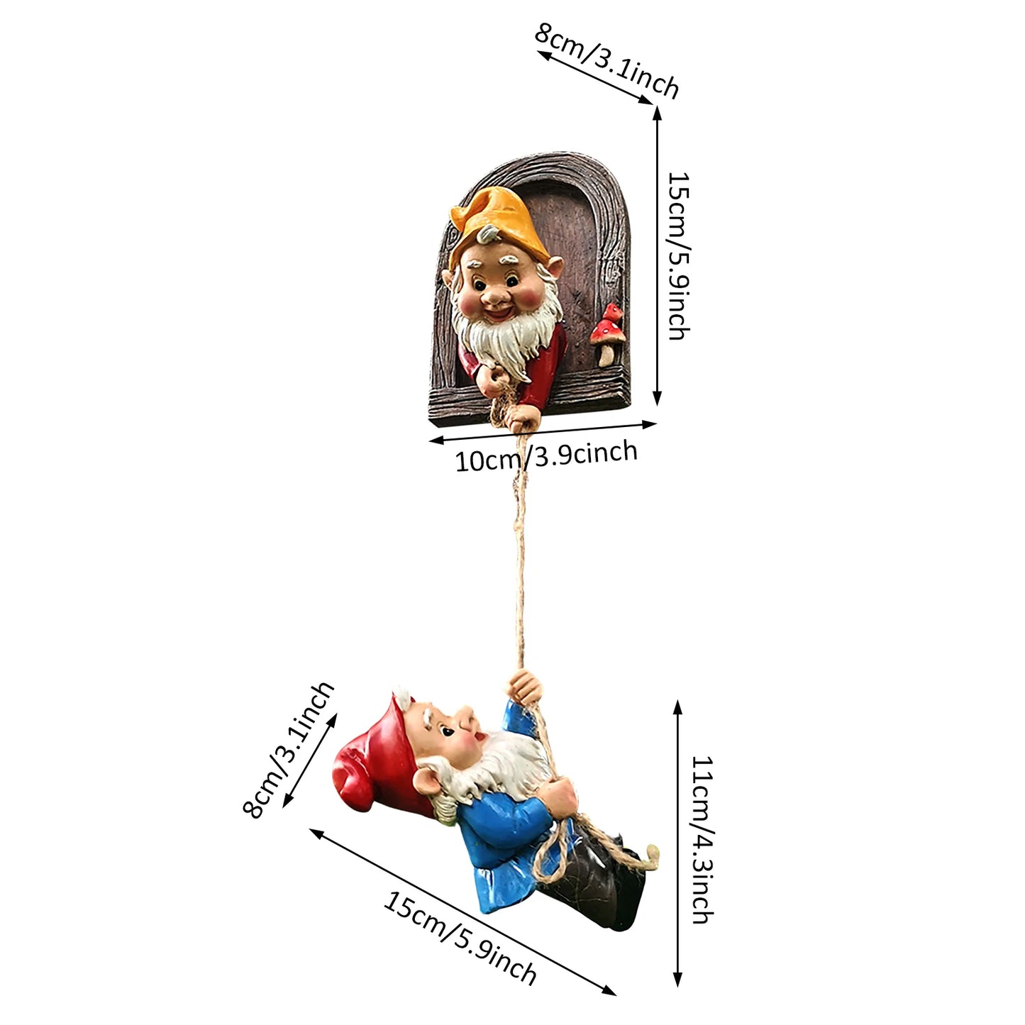 Funny Garden Cute Gnomes, Resin