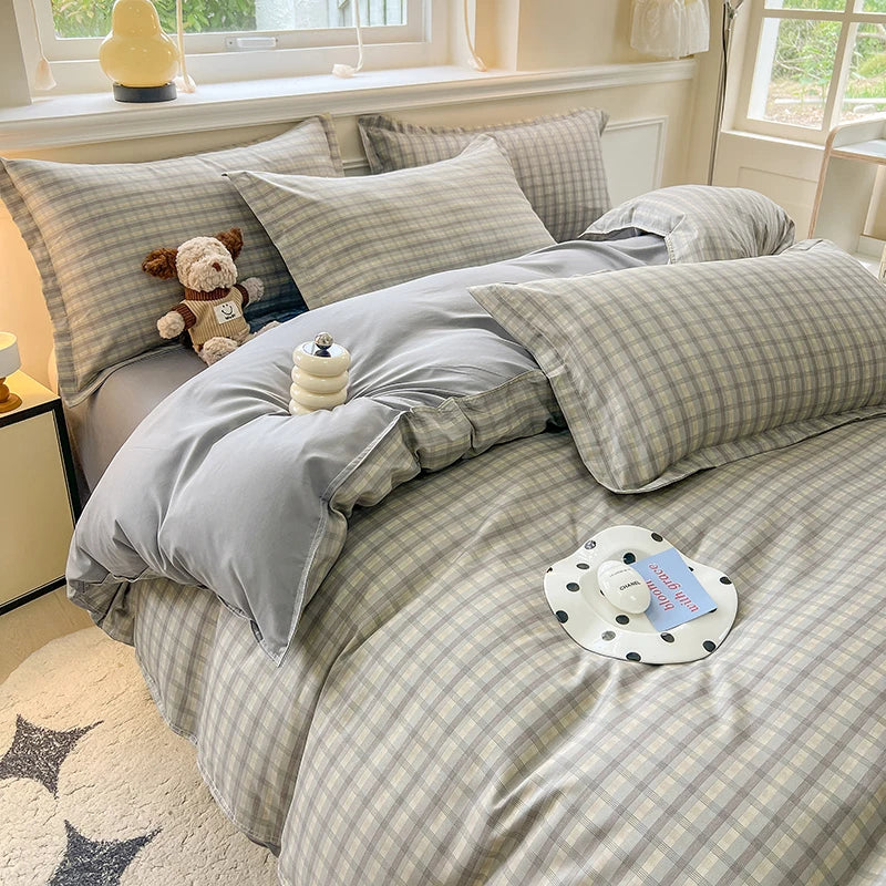 3pcs Simple, soft and breathable duvet cove