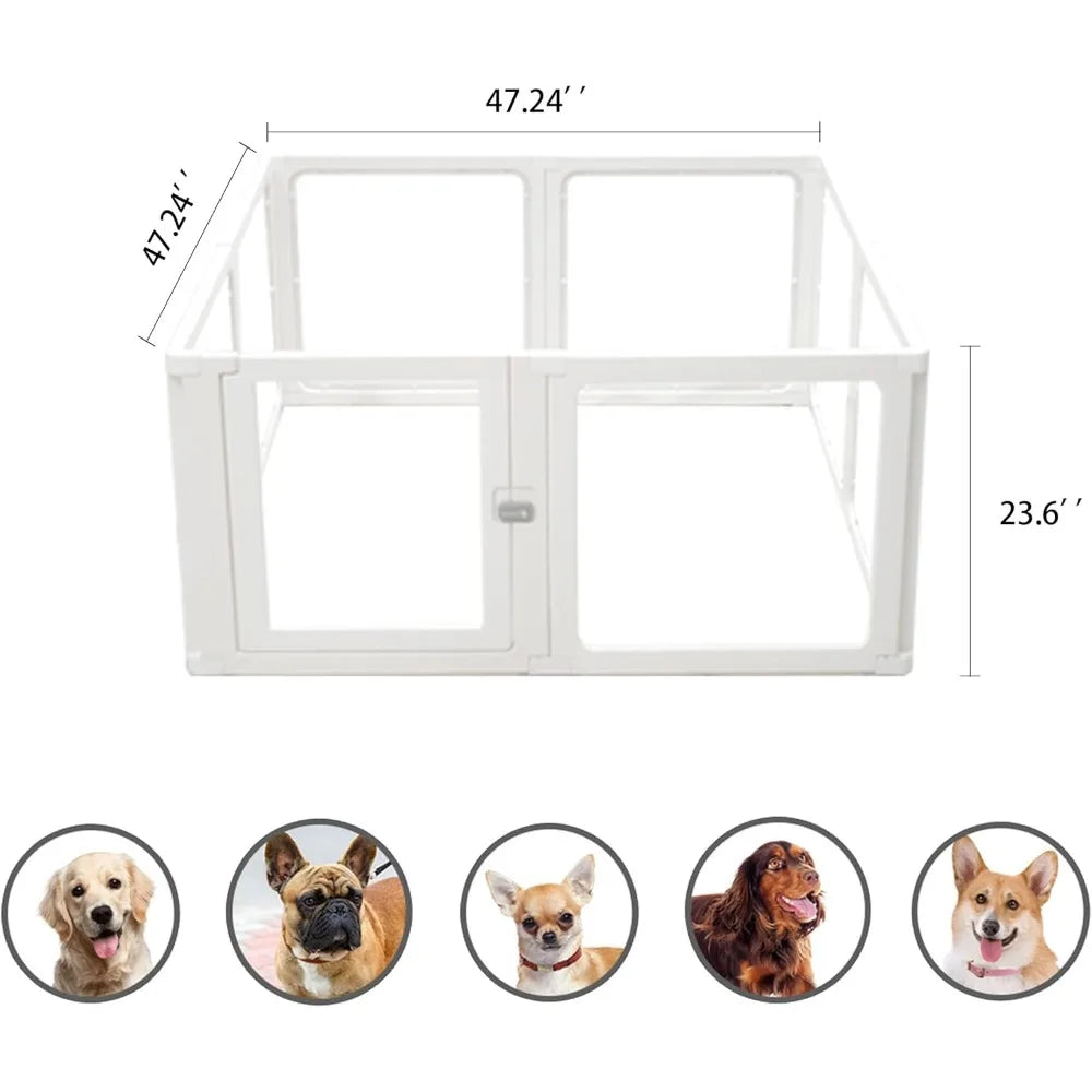 Citylife Clear Dog Playpen Indoor/Outdoor