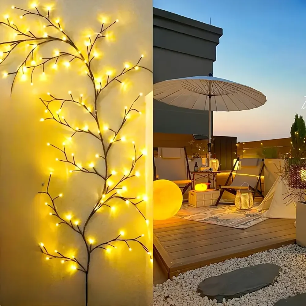 Outdoor Lighting Solar Tree and Vine Lamp