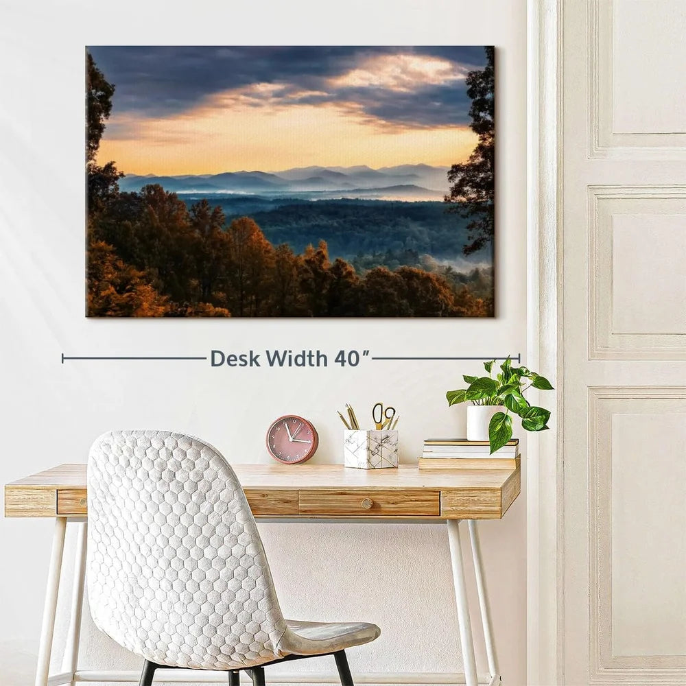 Great Smoky Mountain Canvas Photography, Non-fading