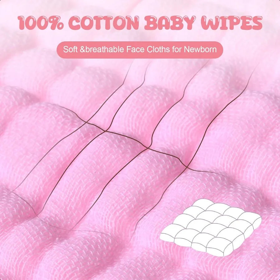 20 Pcs Baby Muslin Washcloth Soft, Burp Cloth