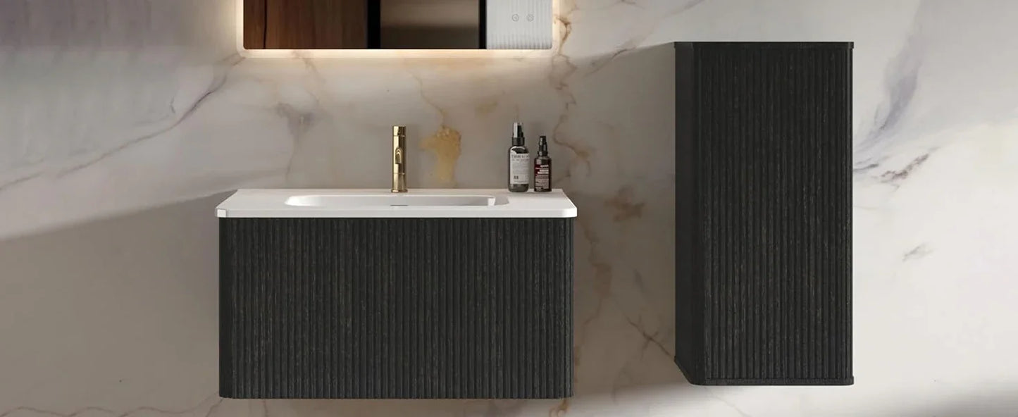 Wall-Mounted Ceramic Sink Vanity Combo