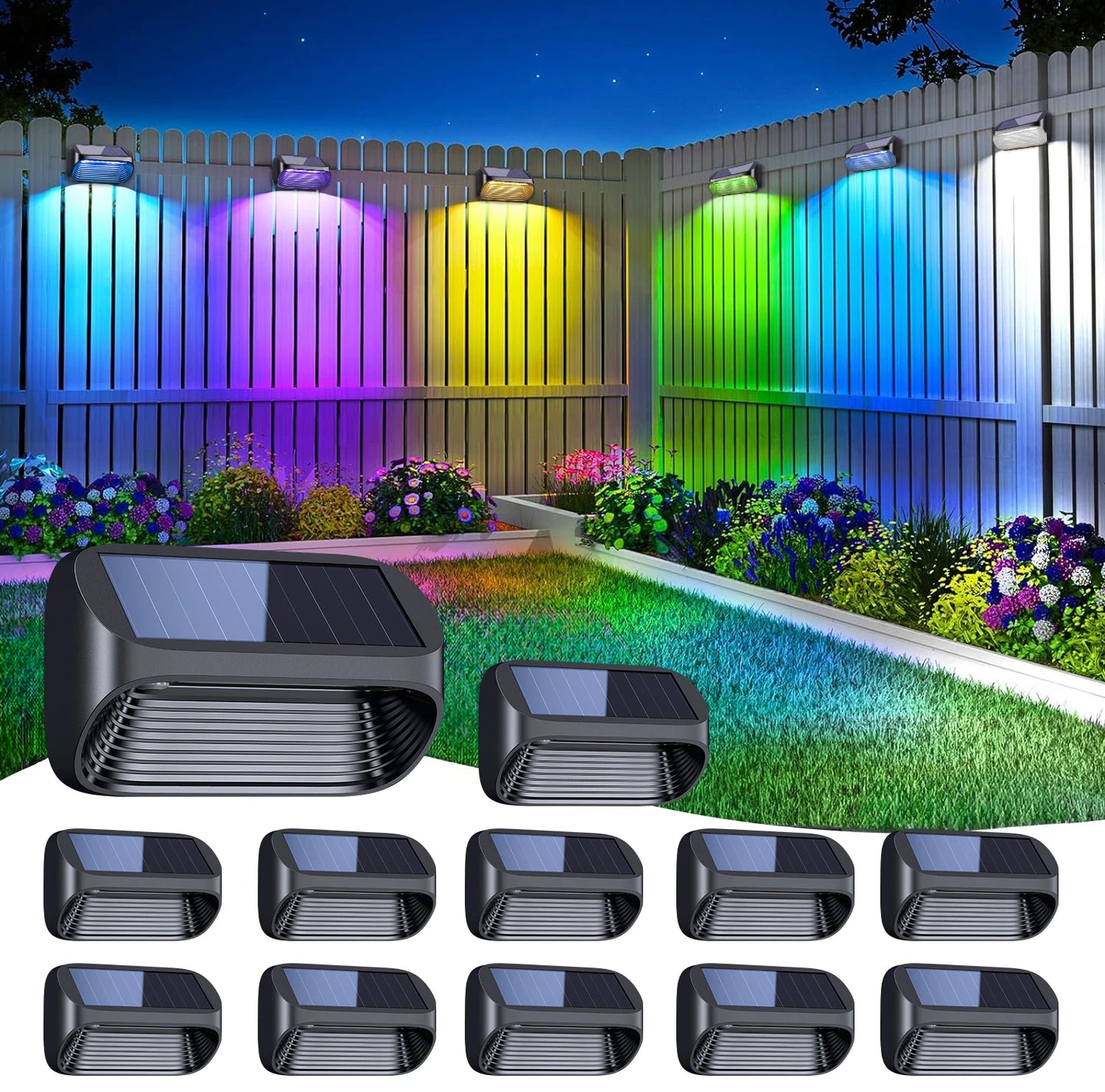 6/12 Pack Solar Powered Lights, Auto On/Off