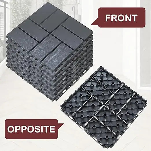 44 Pack Interlocking Tiles-12x12 Inch, Easy Install, Durable Polypropyl
