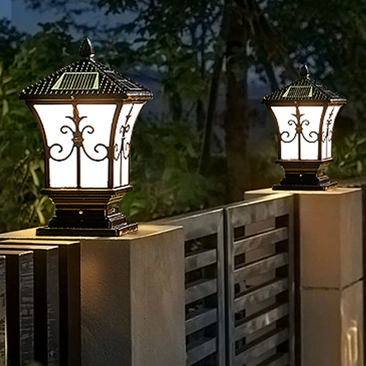 Black Solar Waterproof Garden Lantern