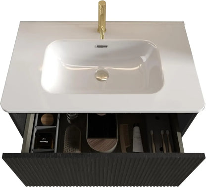 Wall-Mounted Ceramic Sink Vanity Combo