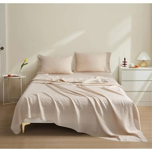 100% European Flax Linen Sheets, King, Luxury