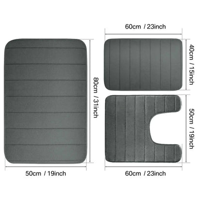 Thick Memory Foam, Water Absorption,  Non-Slip, 6 Colors
