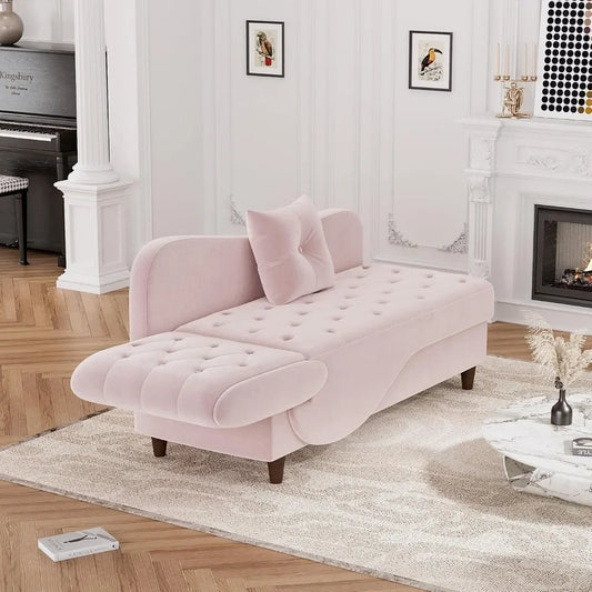 Upholstered Velvet Adjustable Sofa Recliner Chaise Lounge,  Storage