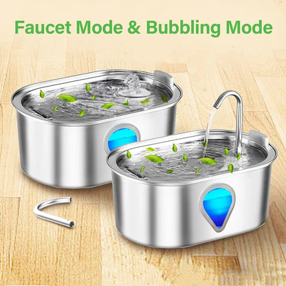 3.5L Stainless Steel Automatic  Water Fountain Dispenser, Lighted