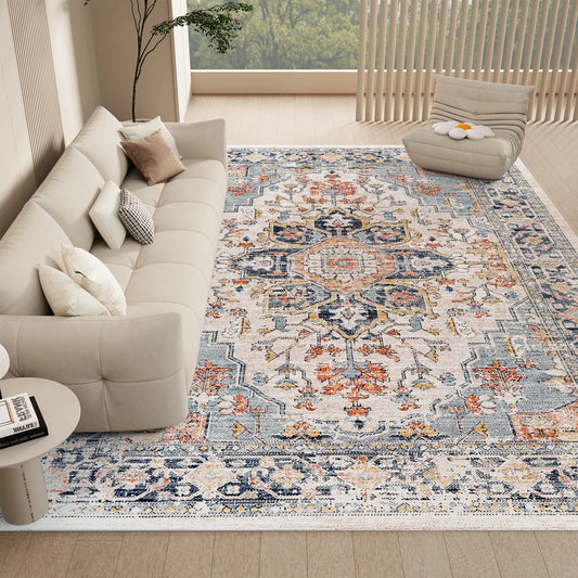 Orhopui vintage boho design, washable, non-slip rugs