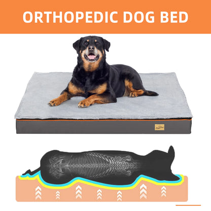 Large Dog Bed Padded Orthopedic Foam Cushion, Washable
