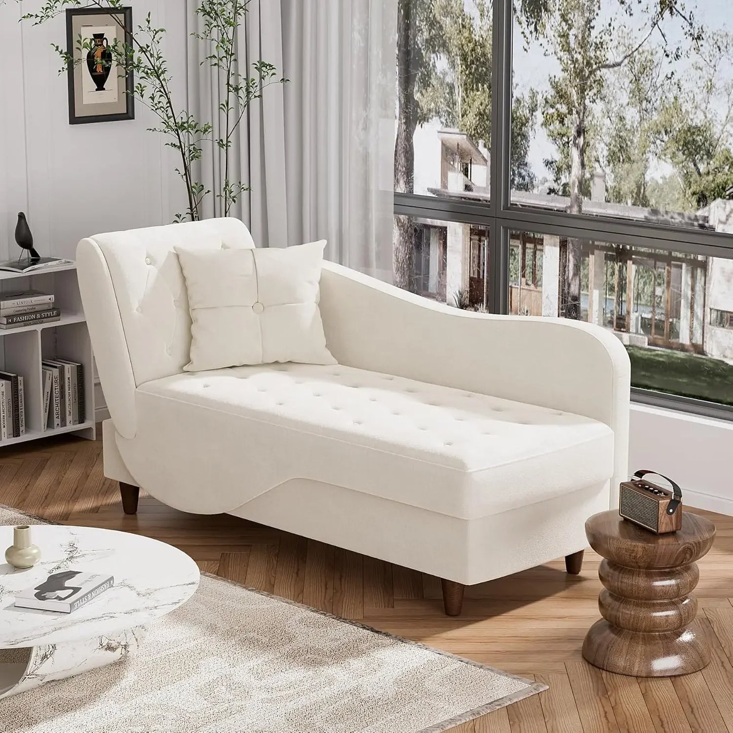 Upholstered Velvet Adjustable Sofa Recliner Chaise Lounge,  Storage