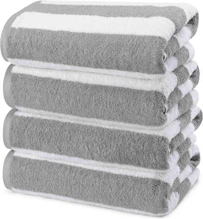 Cabana Stripe Large Beach Towels, 30 x 60 Inches