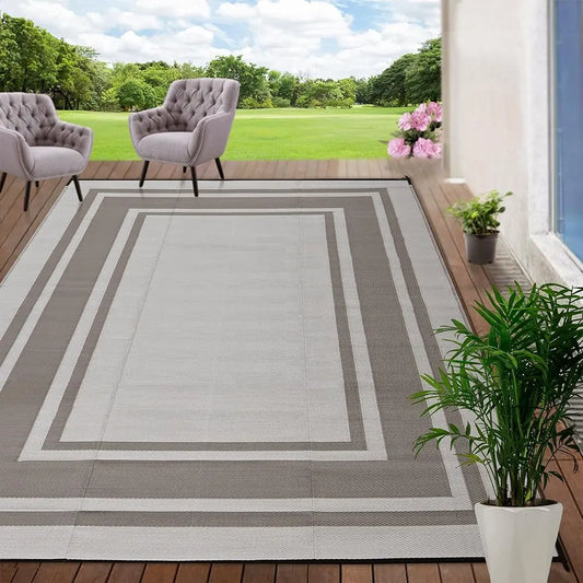 8X10 Waterproof Rug, Plastic Straw Mats Reversible