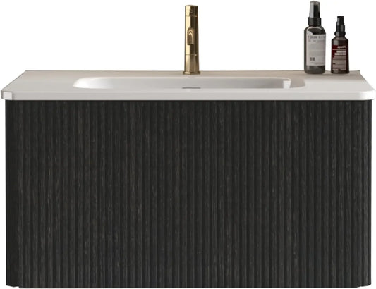 Wall-Mounted Ceramic Sink Vanity Combo