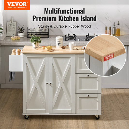 Multifunctional Wooden Kitchen Island