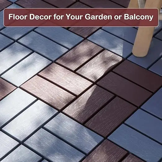 44 Pack Interlocking Tiles-12x12 Inch, Easy Install, Durable Polypropyl