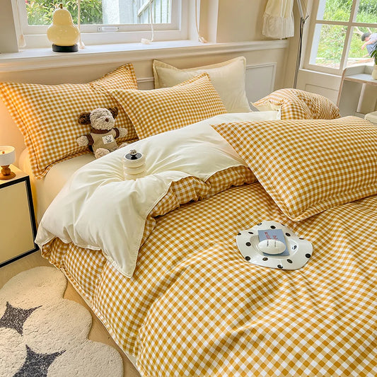 3pcs Simple, soft and breathable duvet cove