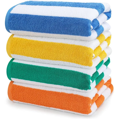 Cabana Stripe Large Beach Towels, 30 x 60 Inches