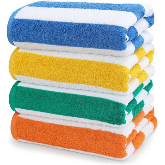 Cabana Stripe Large Beach Towels, 30 x 60 Inches