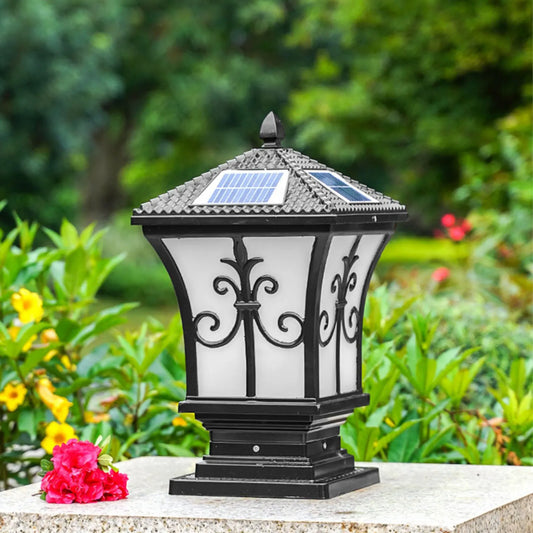 Black Solar Waterproof Garden Lantern