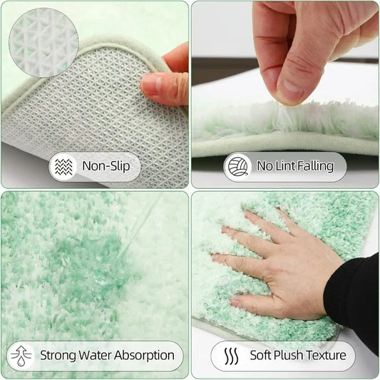 Green Bathroom Sets with Shower Curtain,  Rug and Accessories