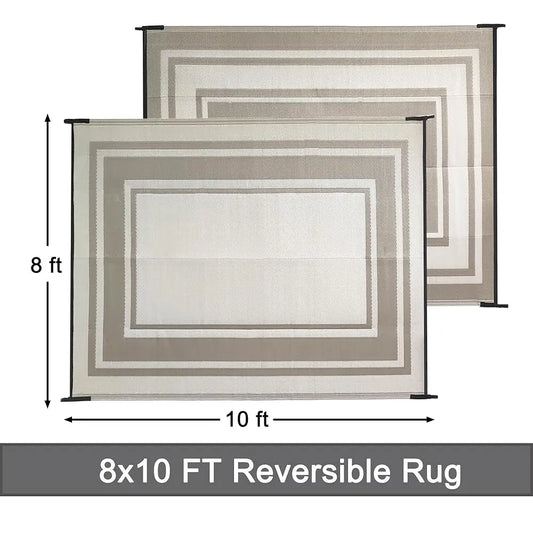 8X10 Waterproof Rug, Plastic Straw Mats Reversible