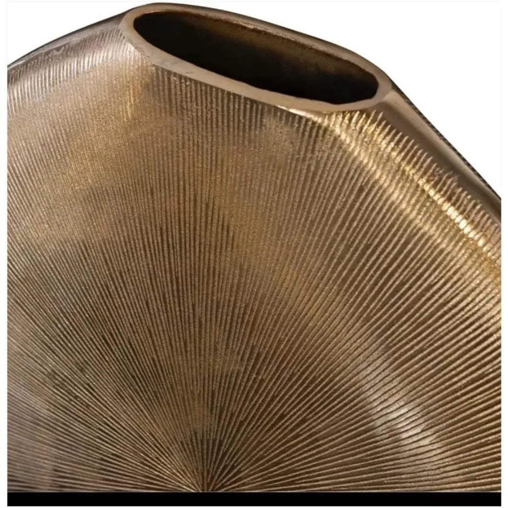 Gold Metal Vase Elegant Decorative Flower Vase