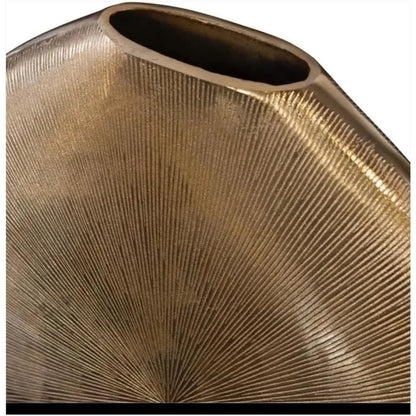 Gold Metal Vase Elegant Decorative Flower Vase