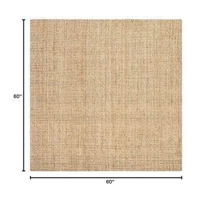 Natural Jute Fiber Collection Area Rug - 5' Square
