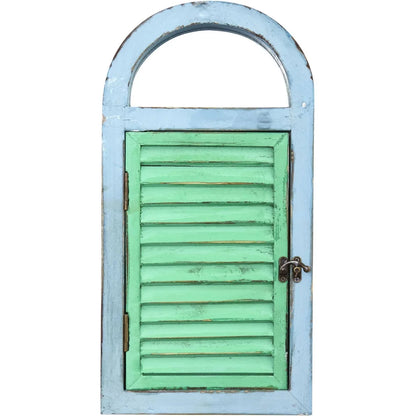 Vintage Rectangle Window Shutter with Mirror, Accent, Rustic