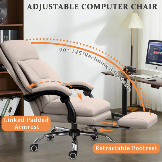 High Back Executive Desk Chair with Foot Rest