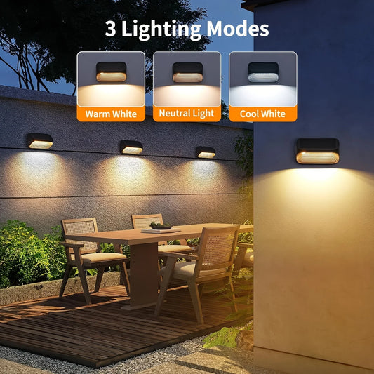 6/12 Pack Solar Powered Lights, Auto On/Off