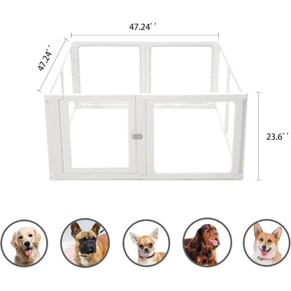 Citylife Clear Dog Playpen Indoor/Outdoor