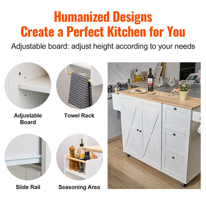 Multifunctional Wooden Kitchen Island
